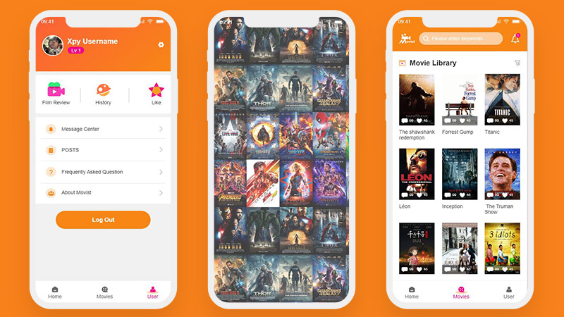 电影分享评论排行6页高保真含交互